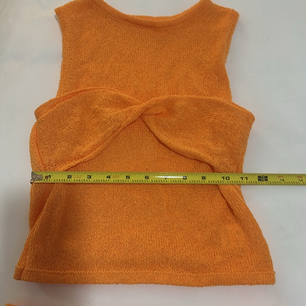 NEW Amazon Orange Sleeveless Knit 2 Piece Set Size S - Picture 10 of 12